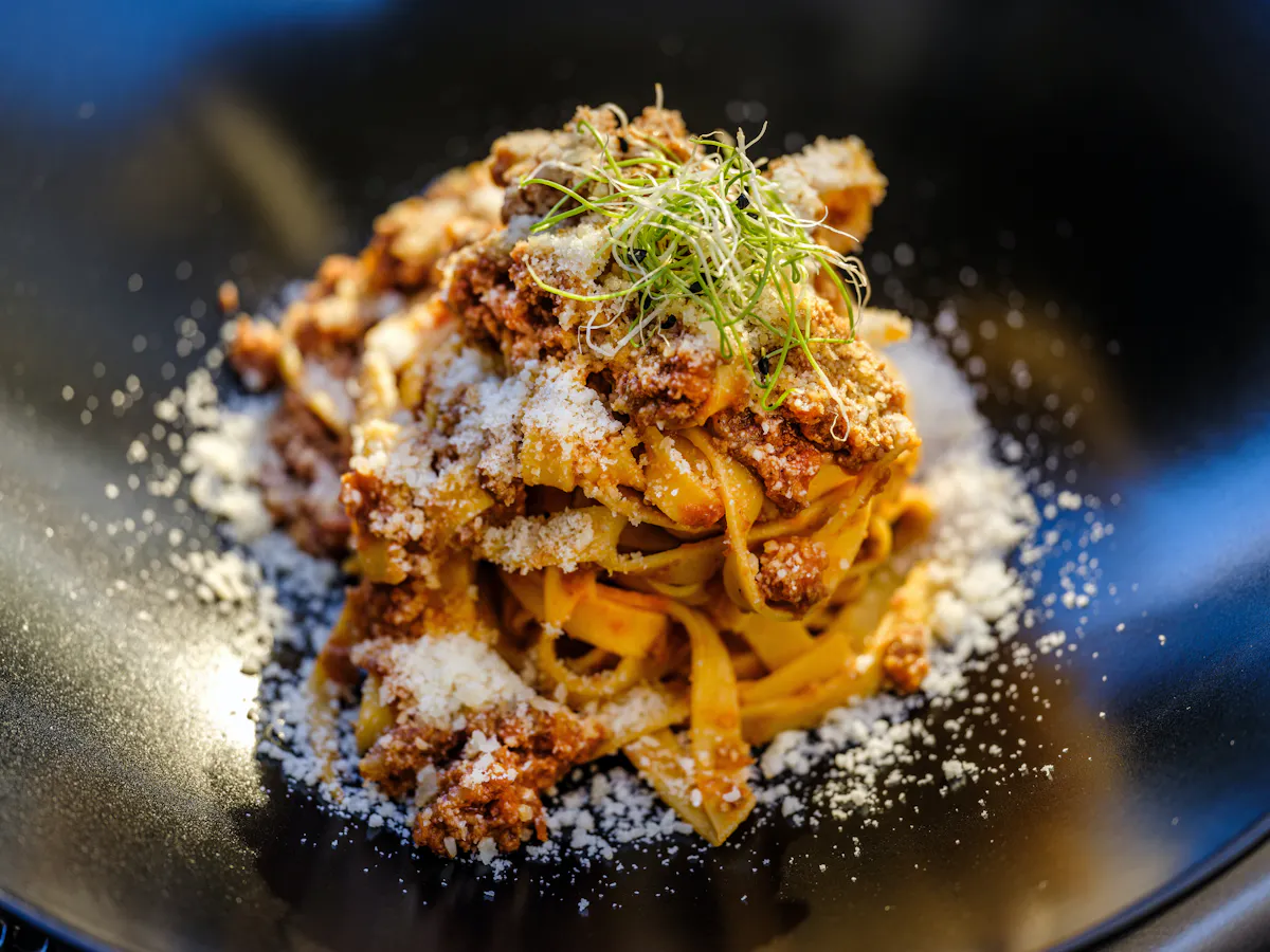 a close up of a bowl of food