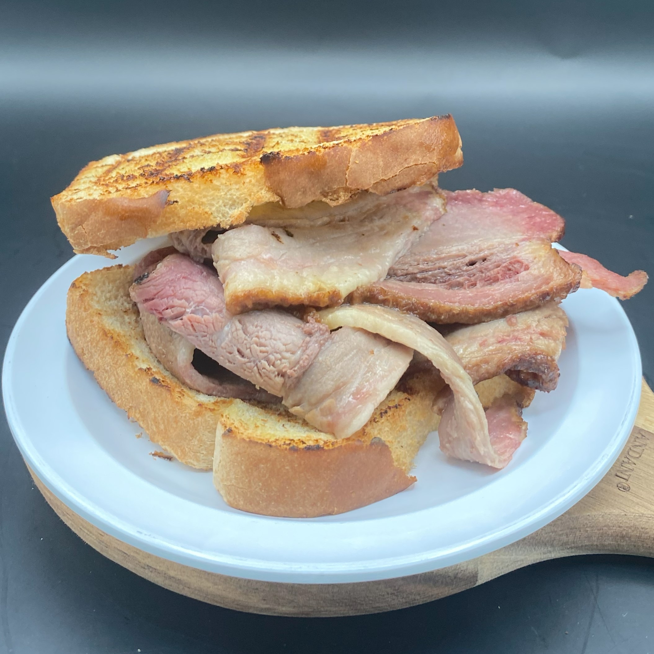 a sandwich on a plate