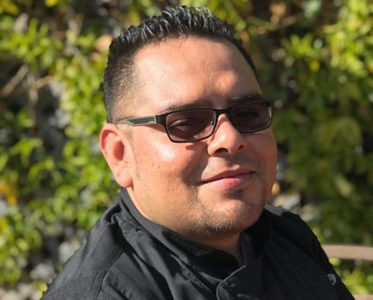 a man wearing glasses