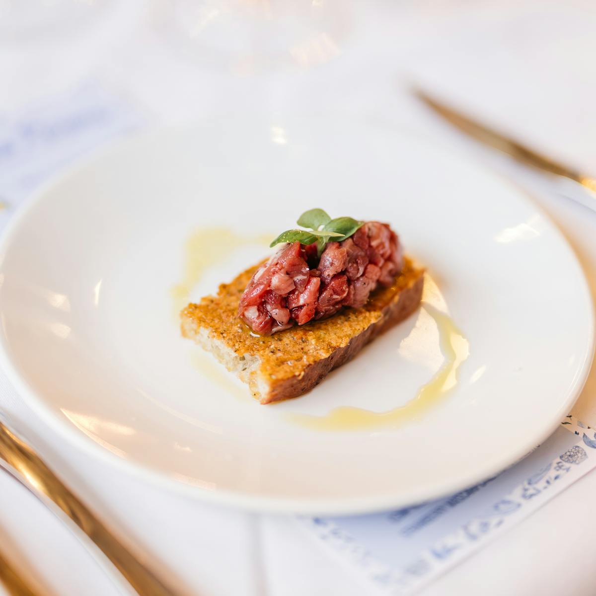 a plate of food on a table