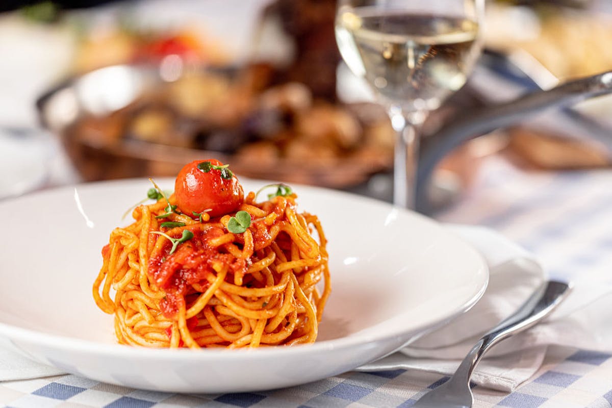 a close up of a plate of food on a table