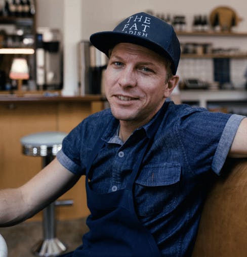 a person wearing a blue hat