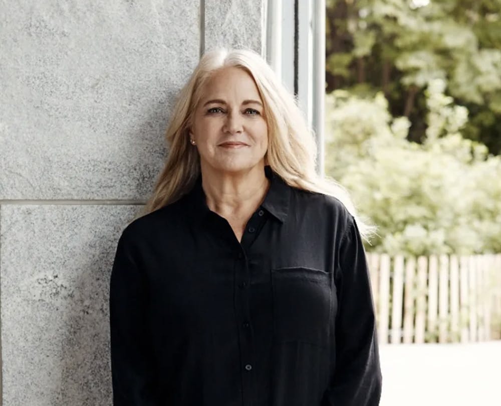 a person standing in front of a building