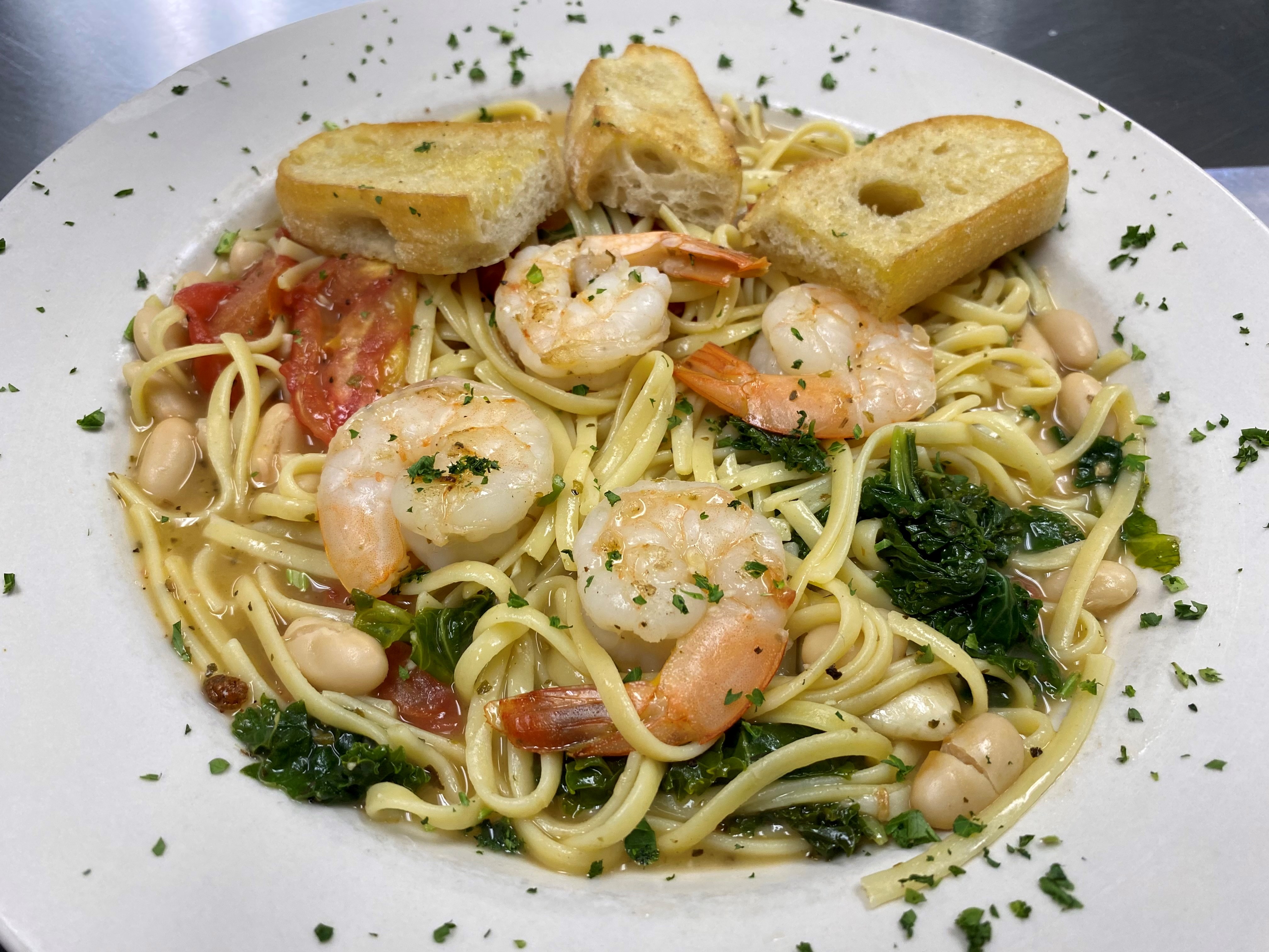 a plate of food with broccoli