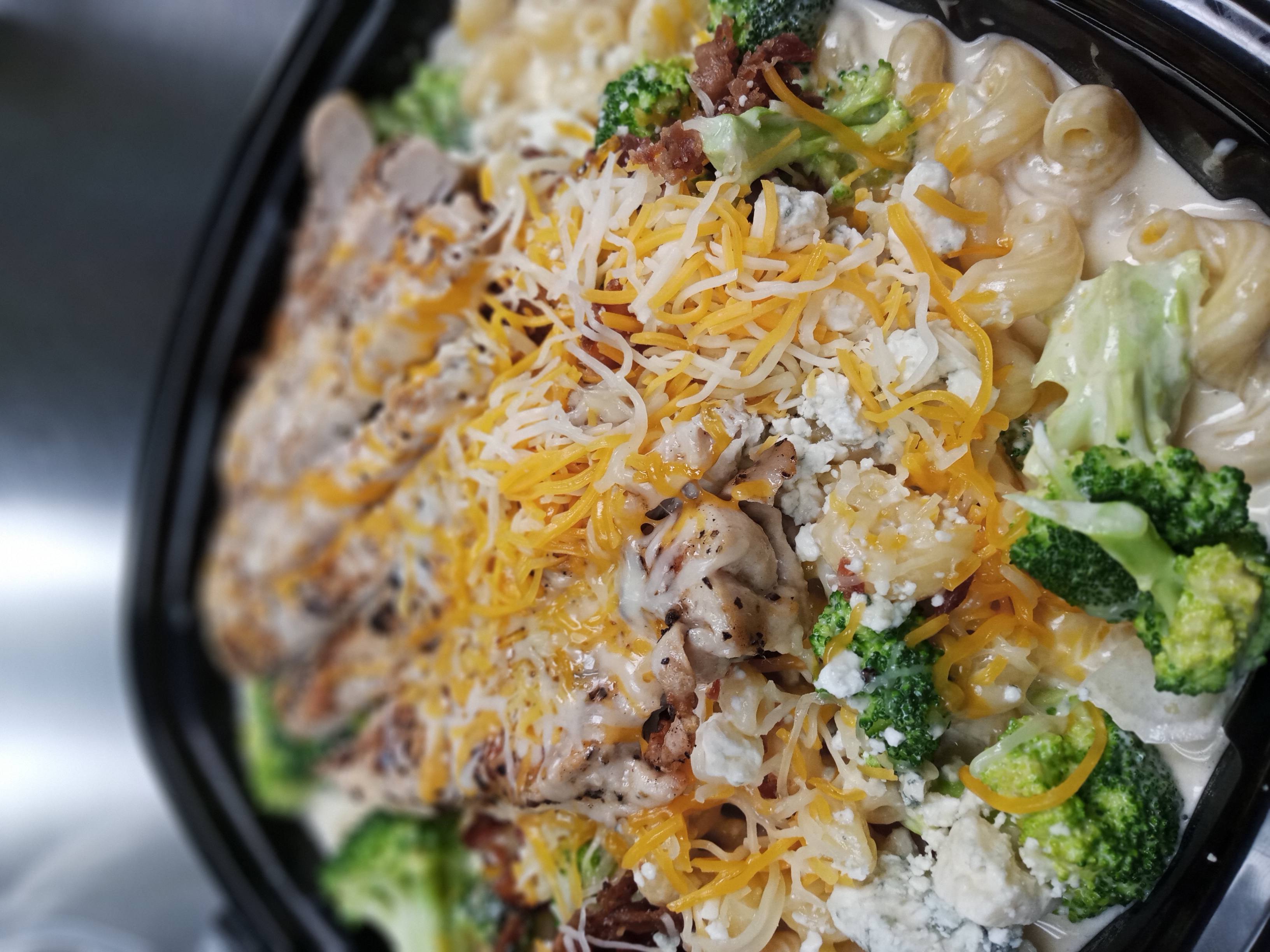 a plate of food with broccoli