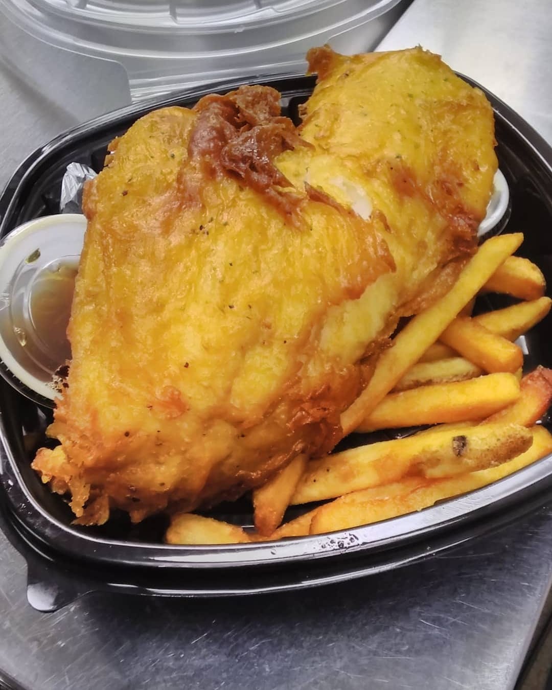 a pan of food on a plate