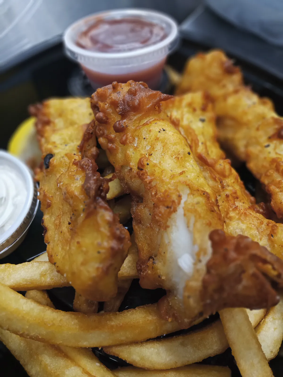a close up of a plate of food
