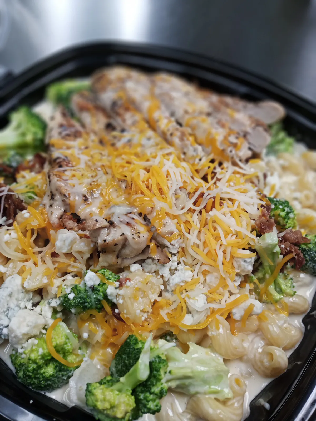 a plate of food with broccoli
