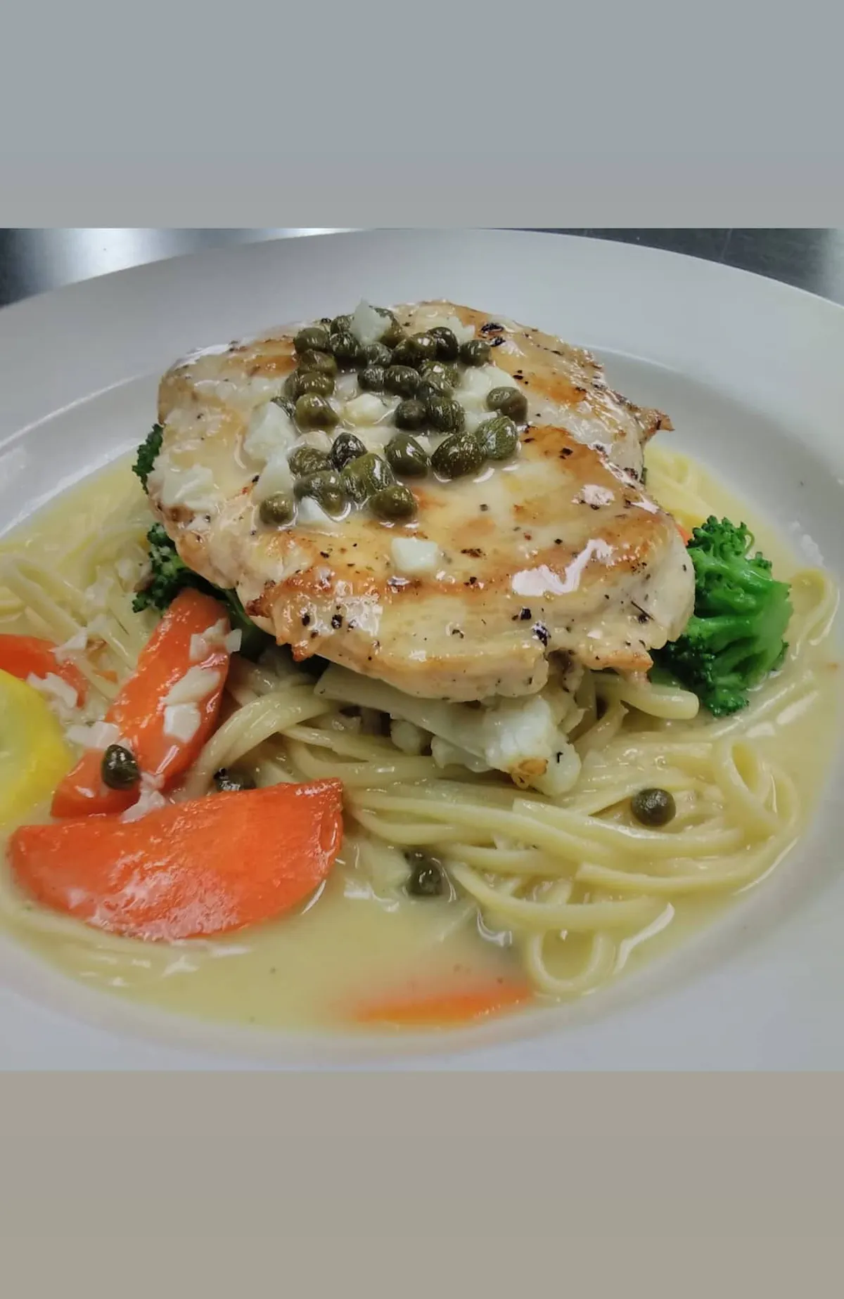 a plate of food with broccoli