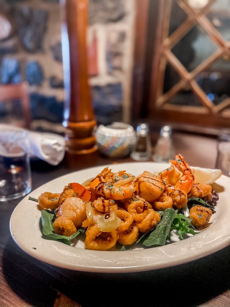 a plate of food on a table