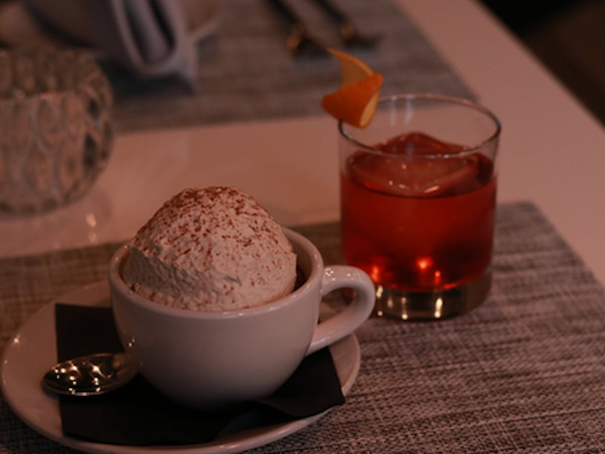 a cup of coffee on a table