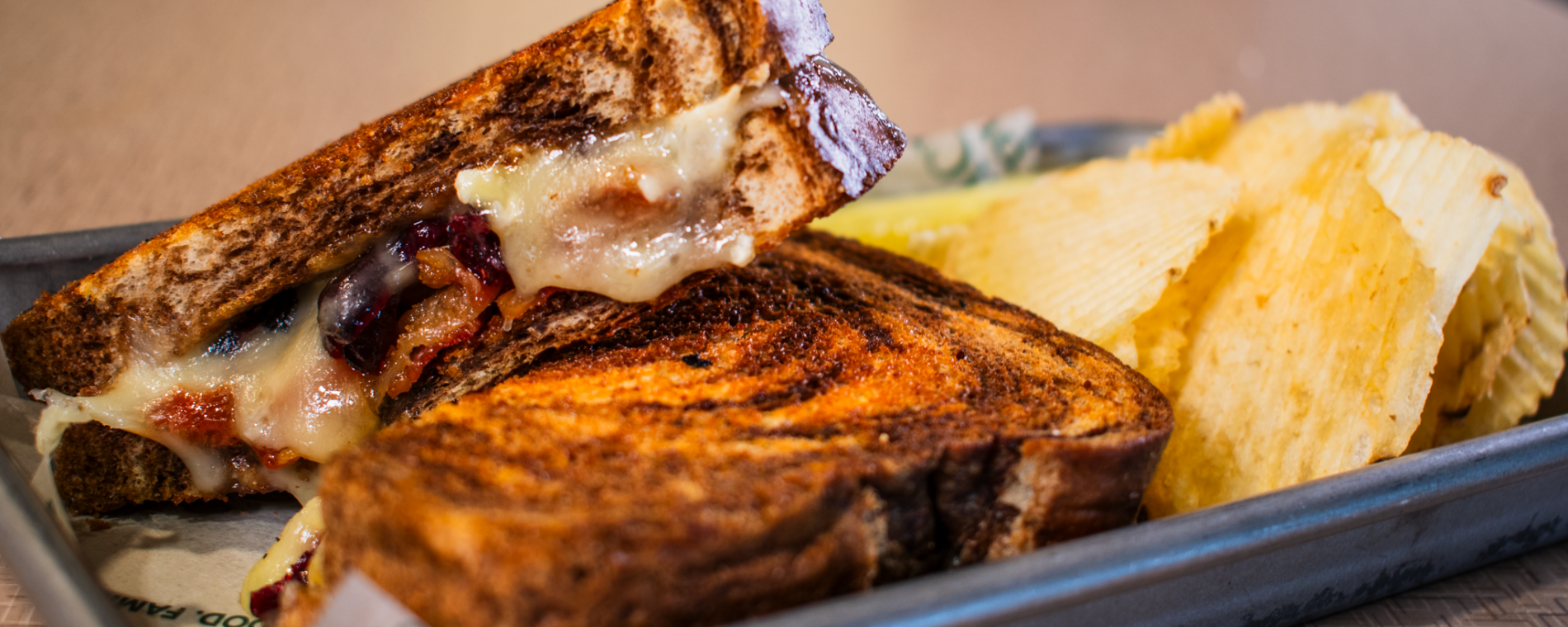 a close up of a piece of food