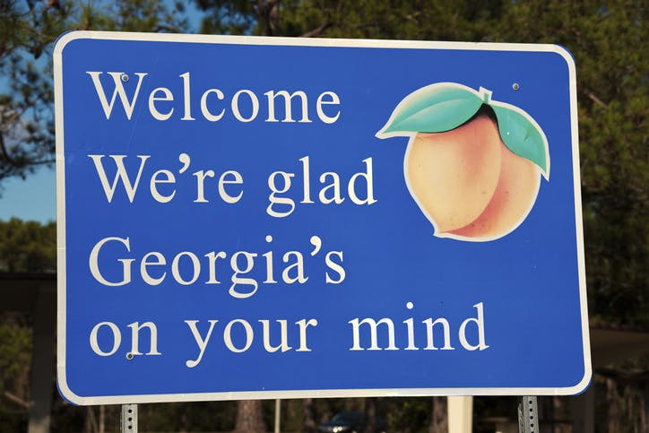 "Welcome We're Glad Georgia's on your mind"