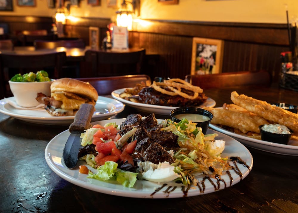 a plate of food on a table