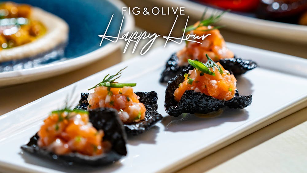 FIG & OLIVE | Happy Hour | Salmon Tartar