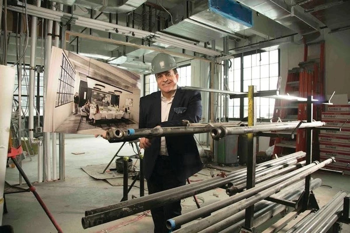 A man at a construction site