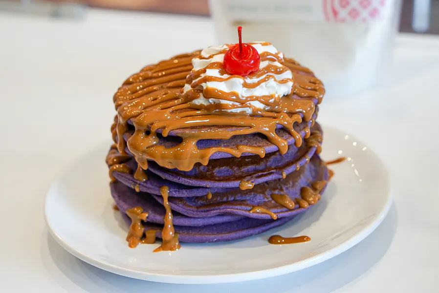 3Ingredient Ube Mochi Pancakes Fill The Original Mochi