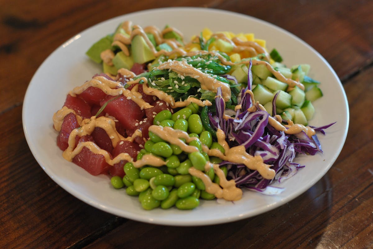 a plate of food on a table