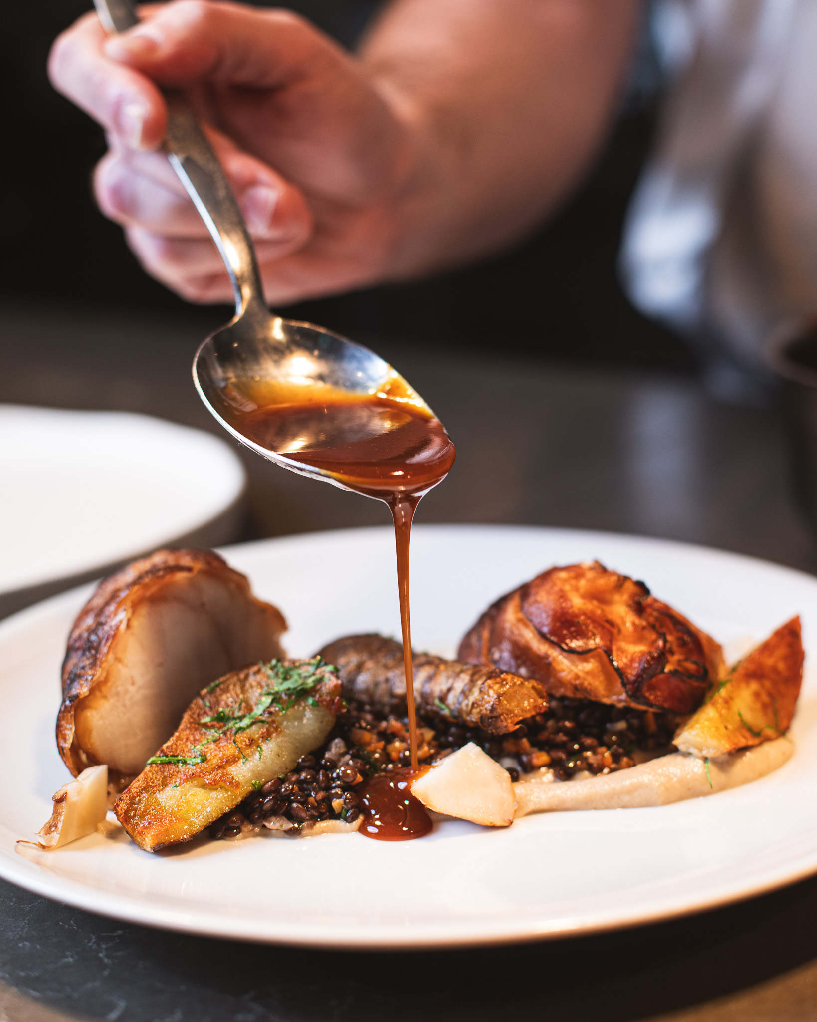 a plate of food on a table