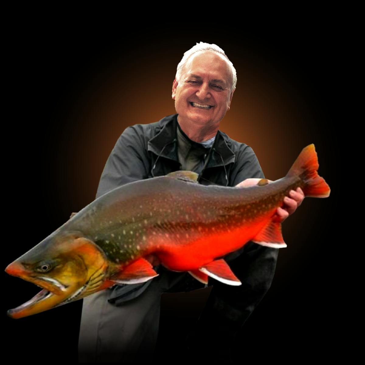 Pete Panteleakis with Arctic char