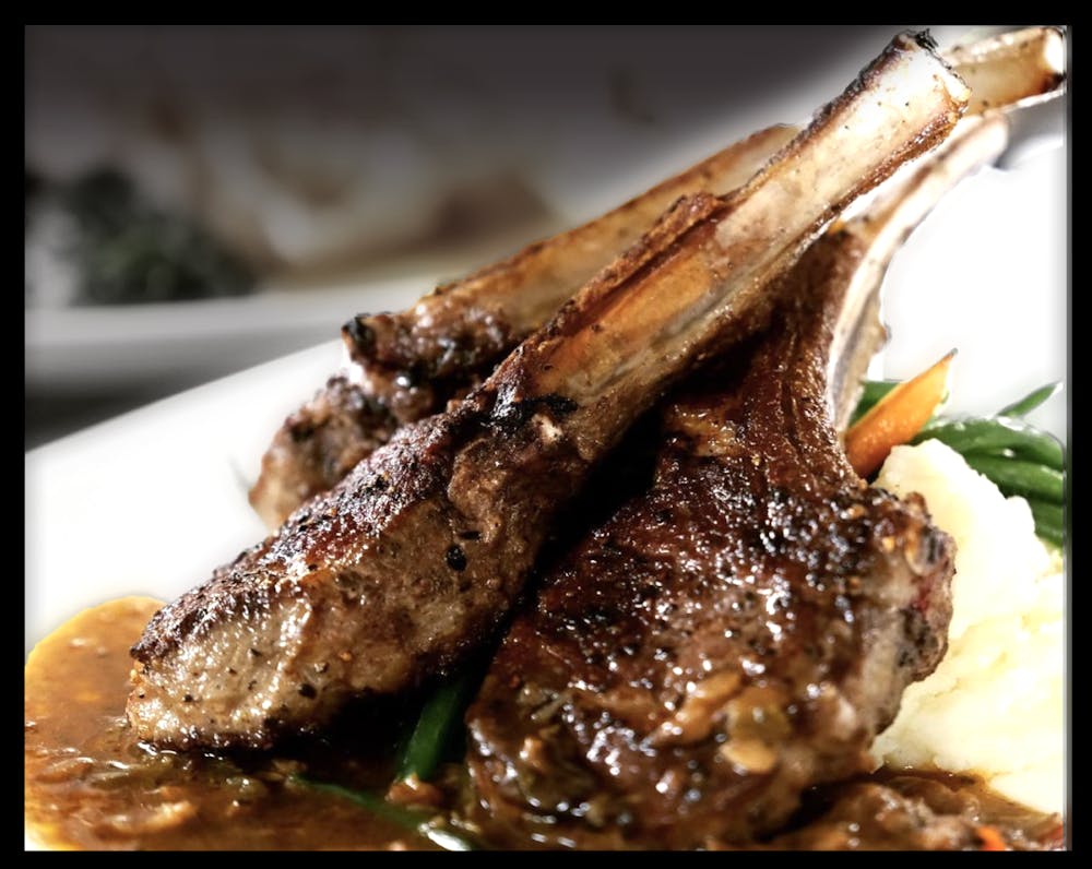 a close up of a plate of food