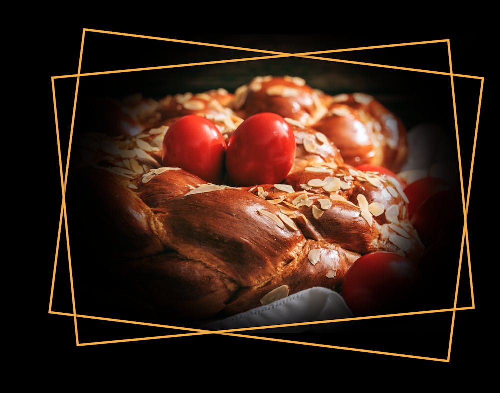 a close up of food on a wire