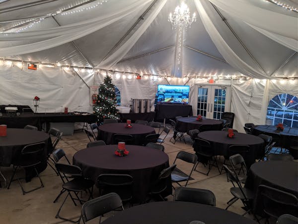 a tent in the room