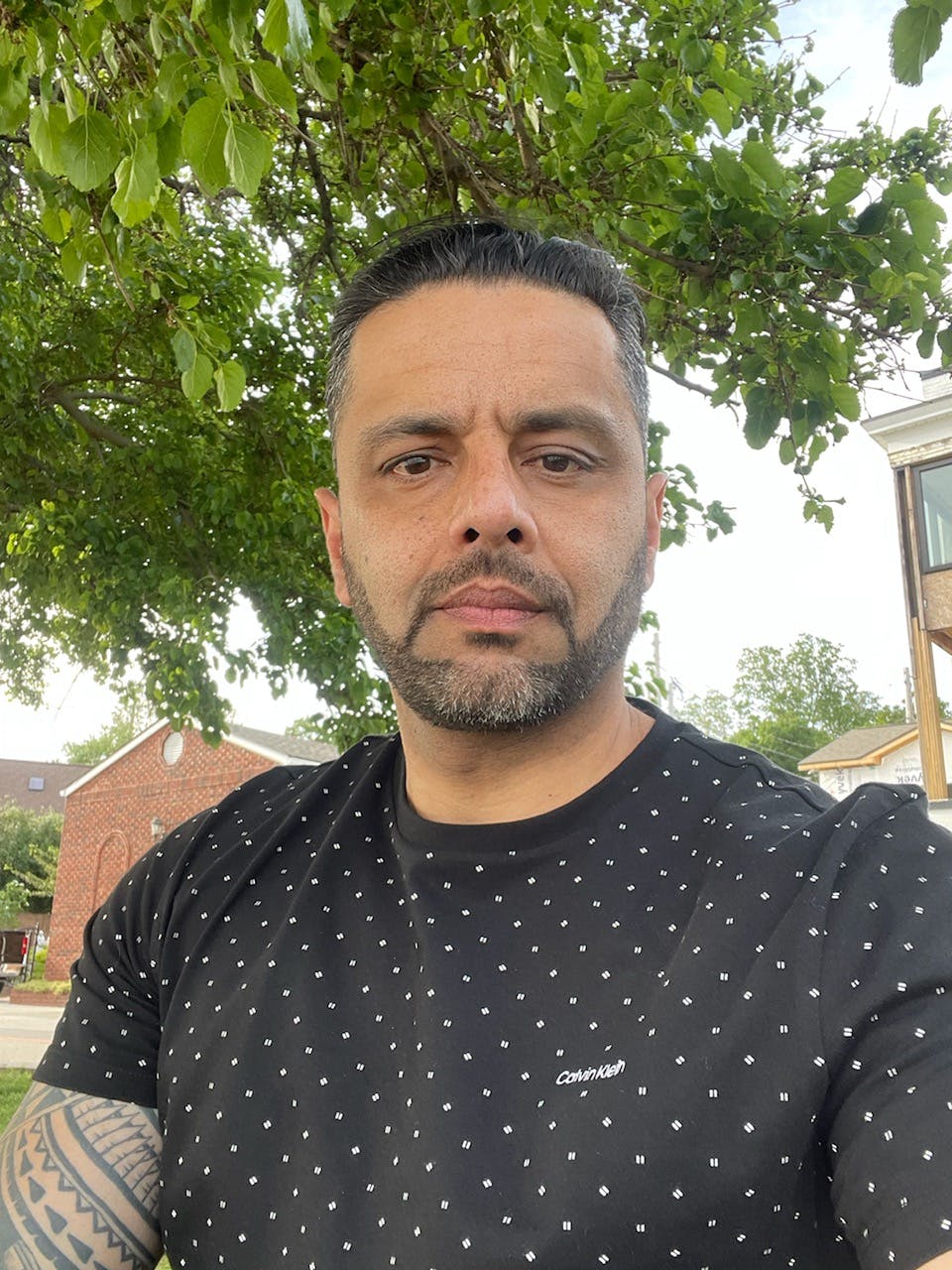 a man posing for the camera