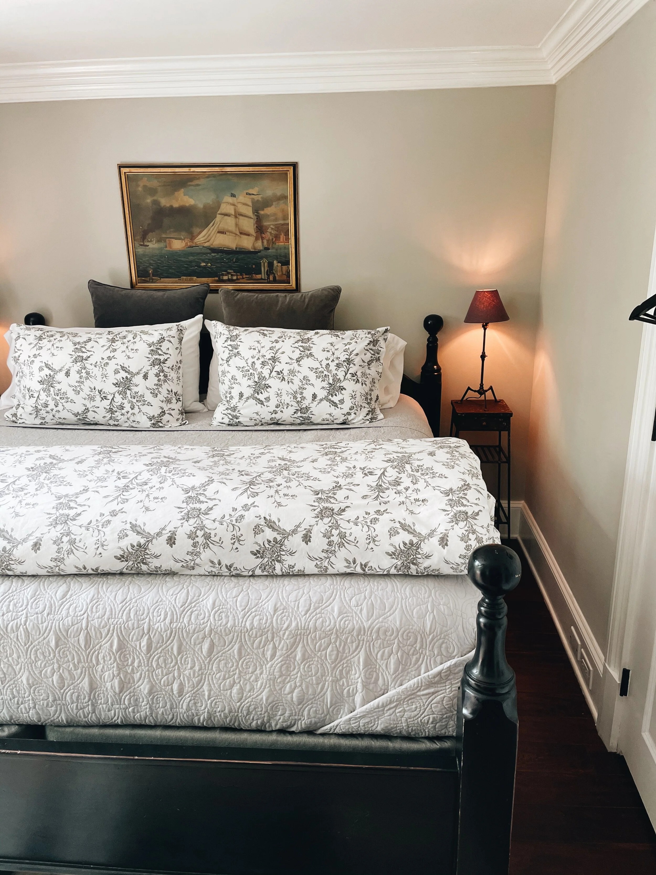 a double bed in a room