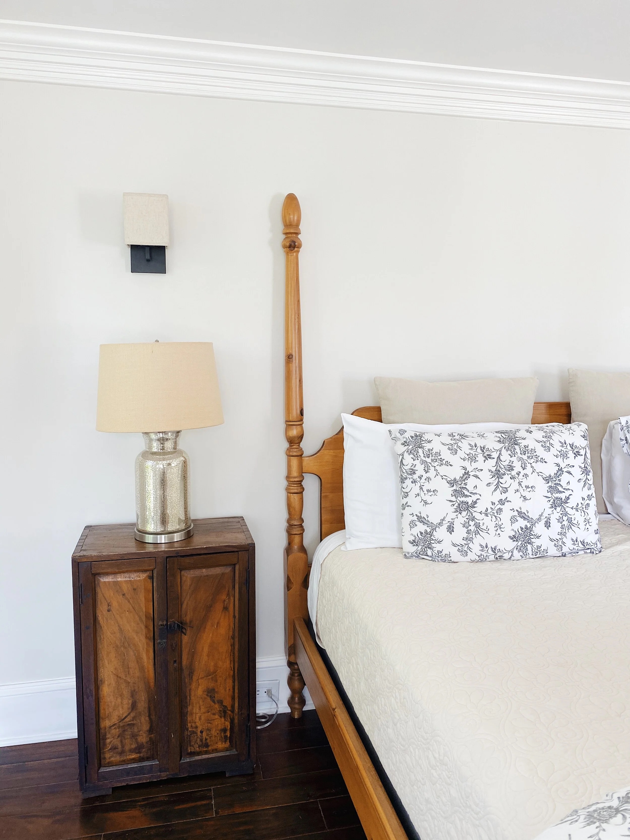 a bedroom with light colors