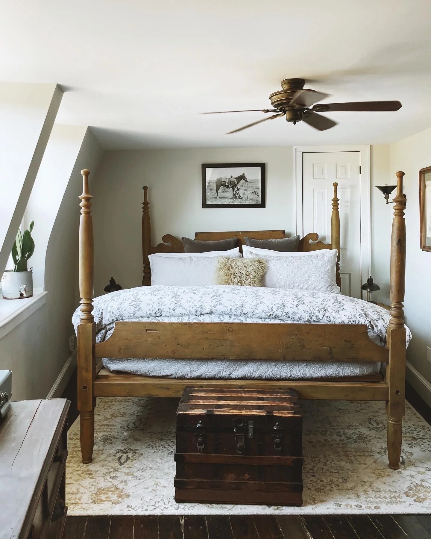 a double bed in a room