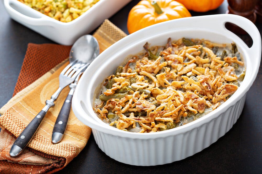 a bowl of food on a table