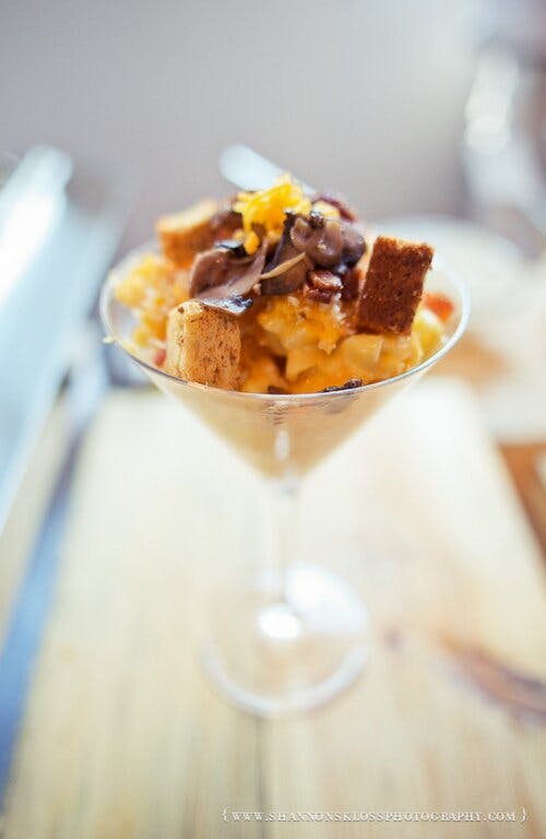 a plate of food on a table