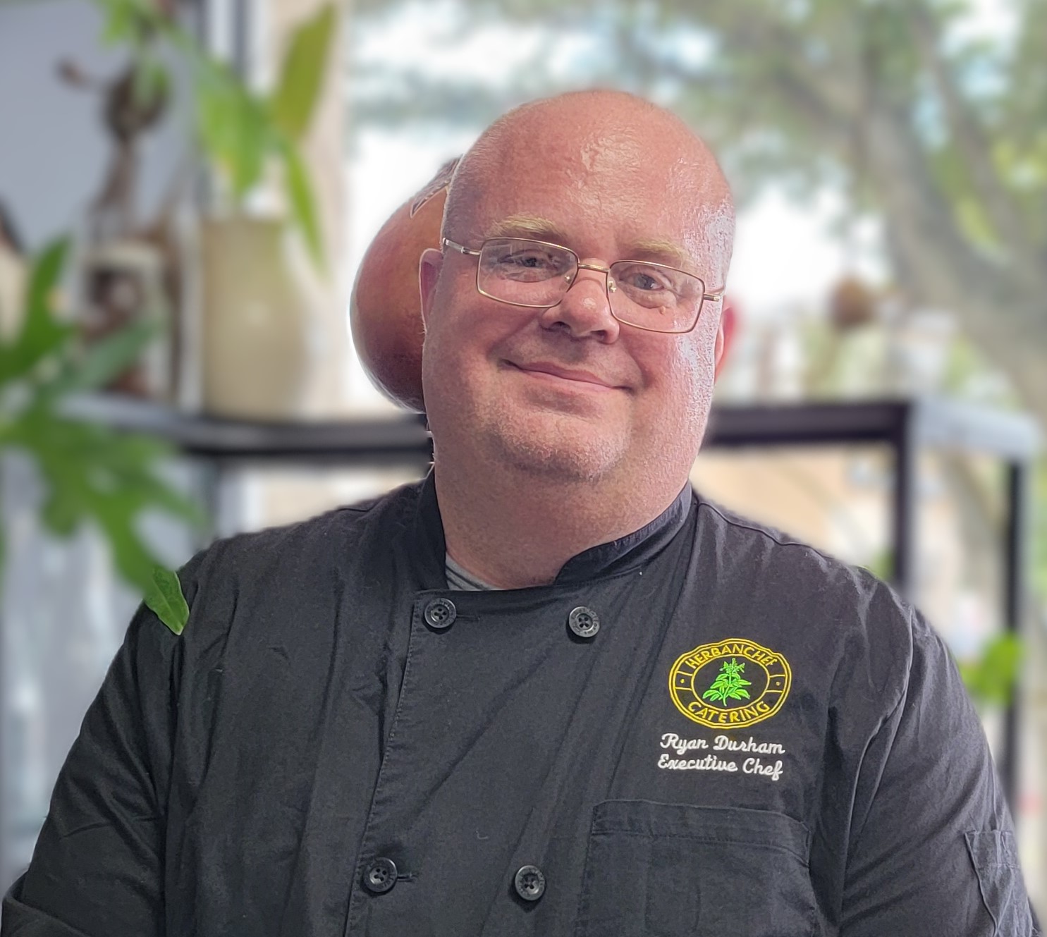 a man wearing glasses