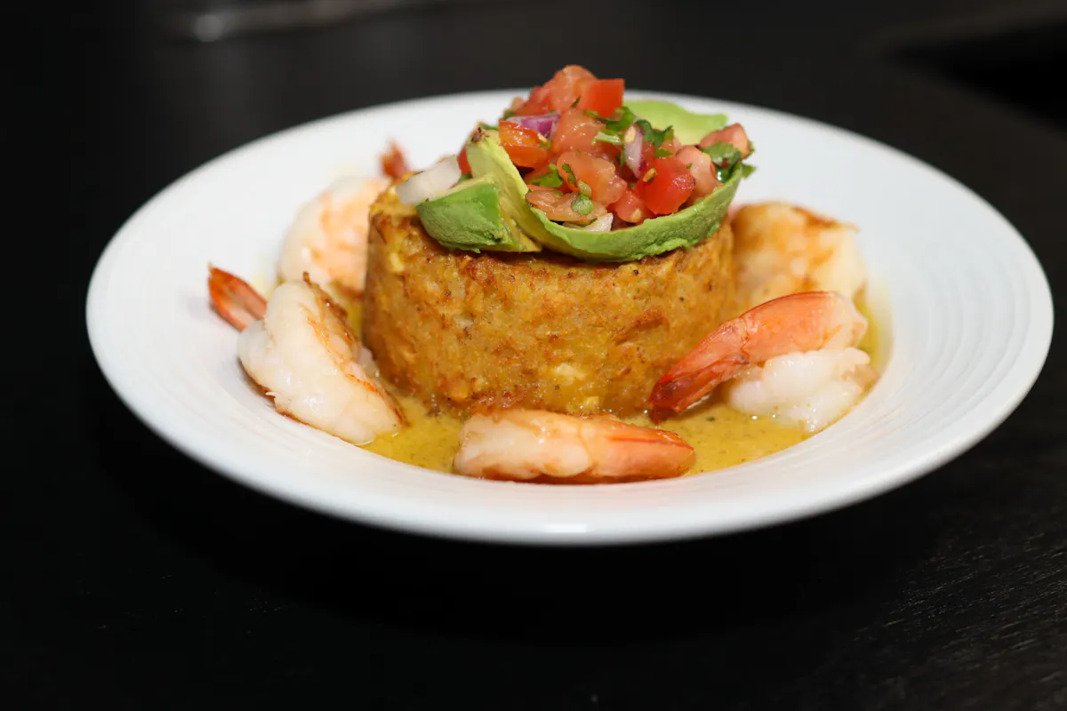 a plate of food on a table