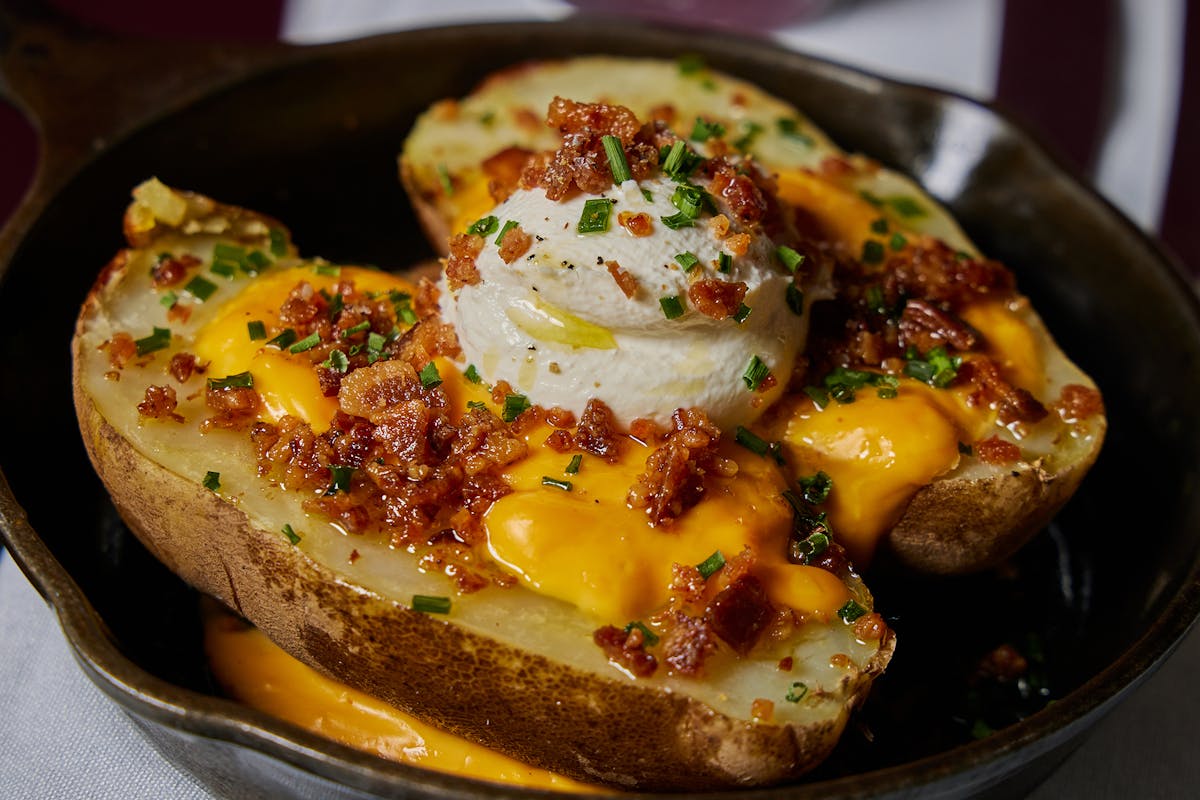 a pan of food on a plate