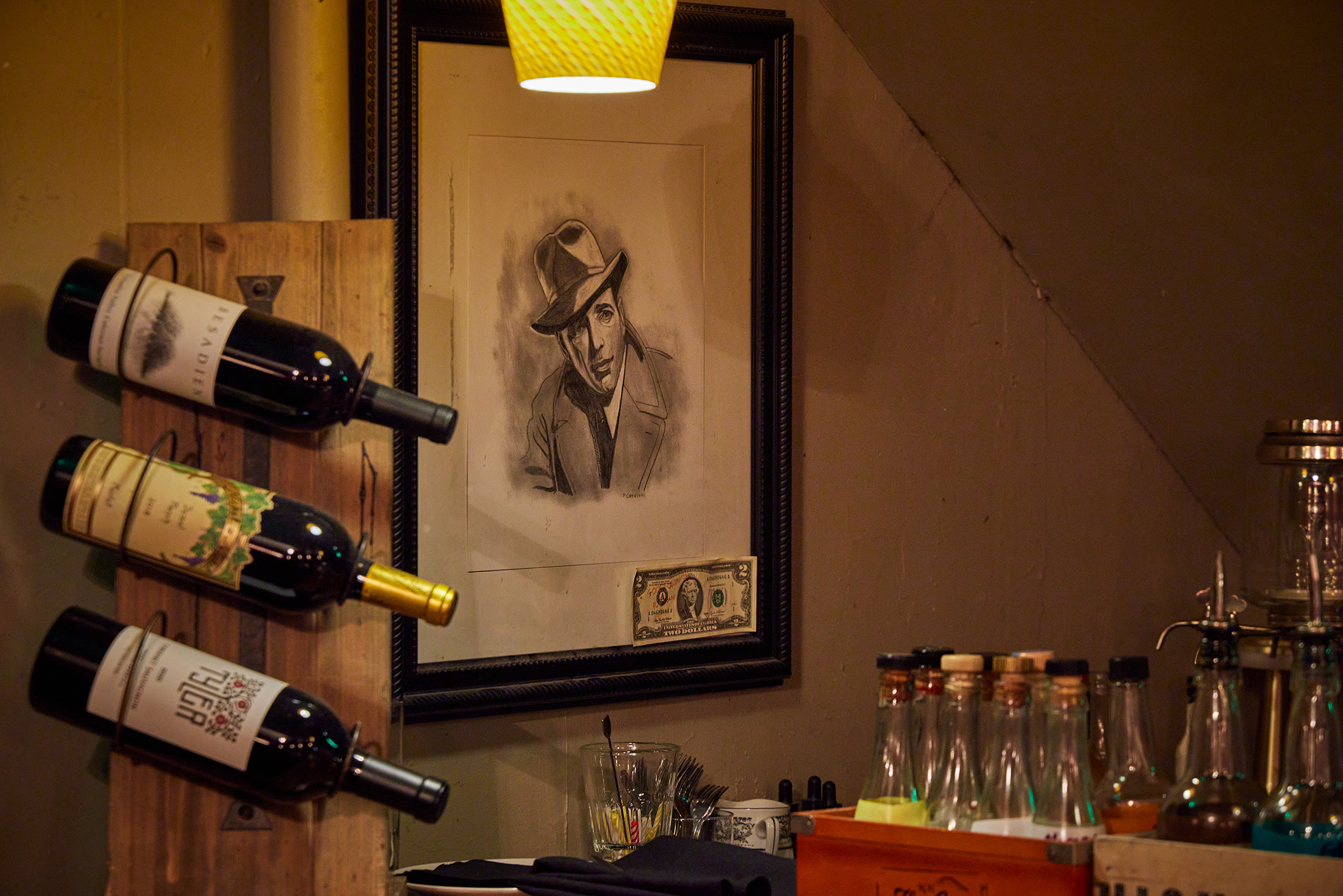 a bottle of wine on a table