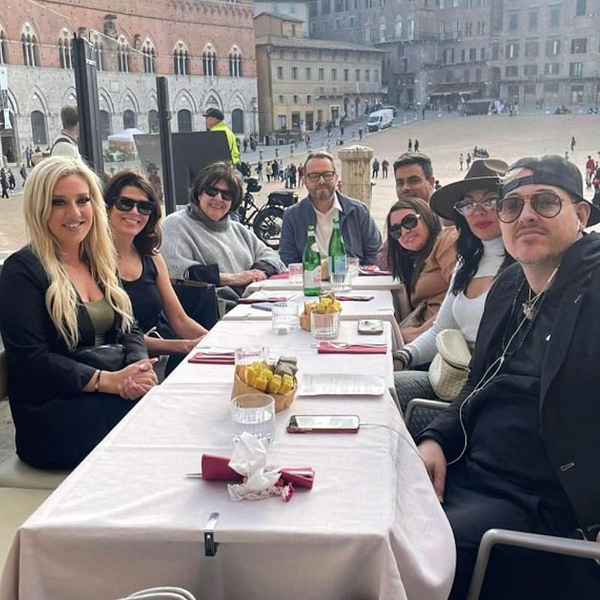 people on a table
