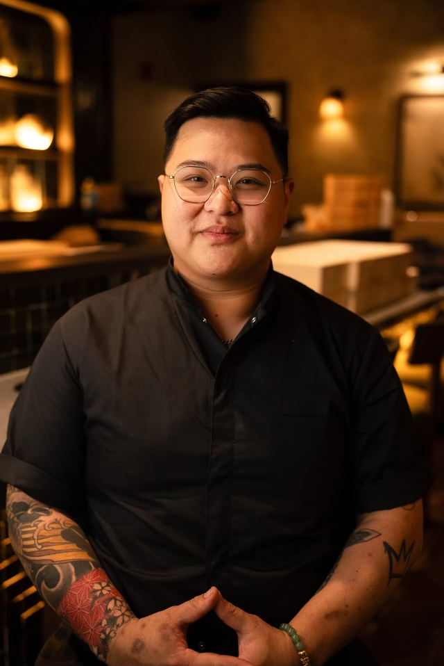 a man wearing glasses