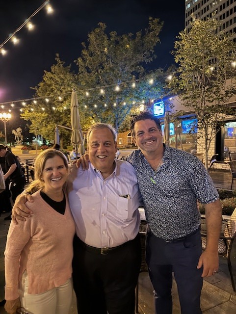 Mary Pat Christie, Chris Christie posing for the camera