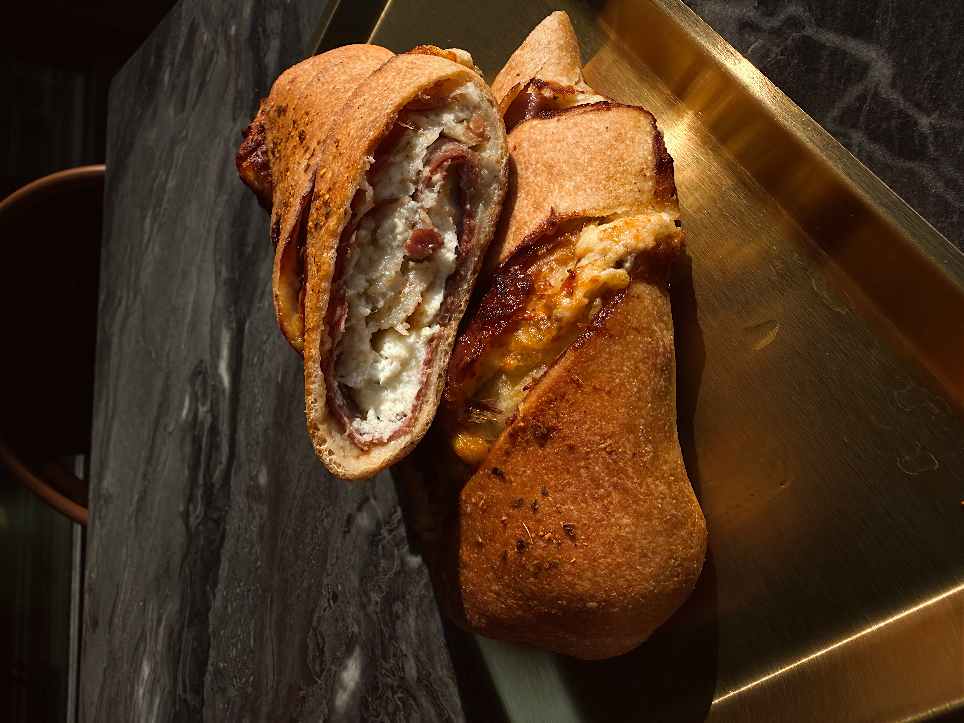 a close up of food