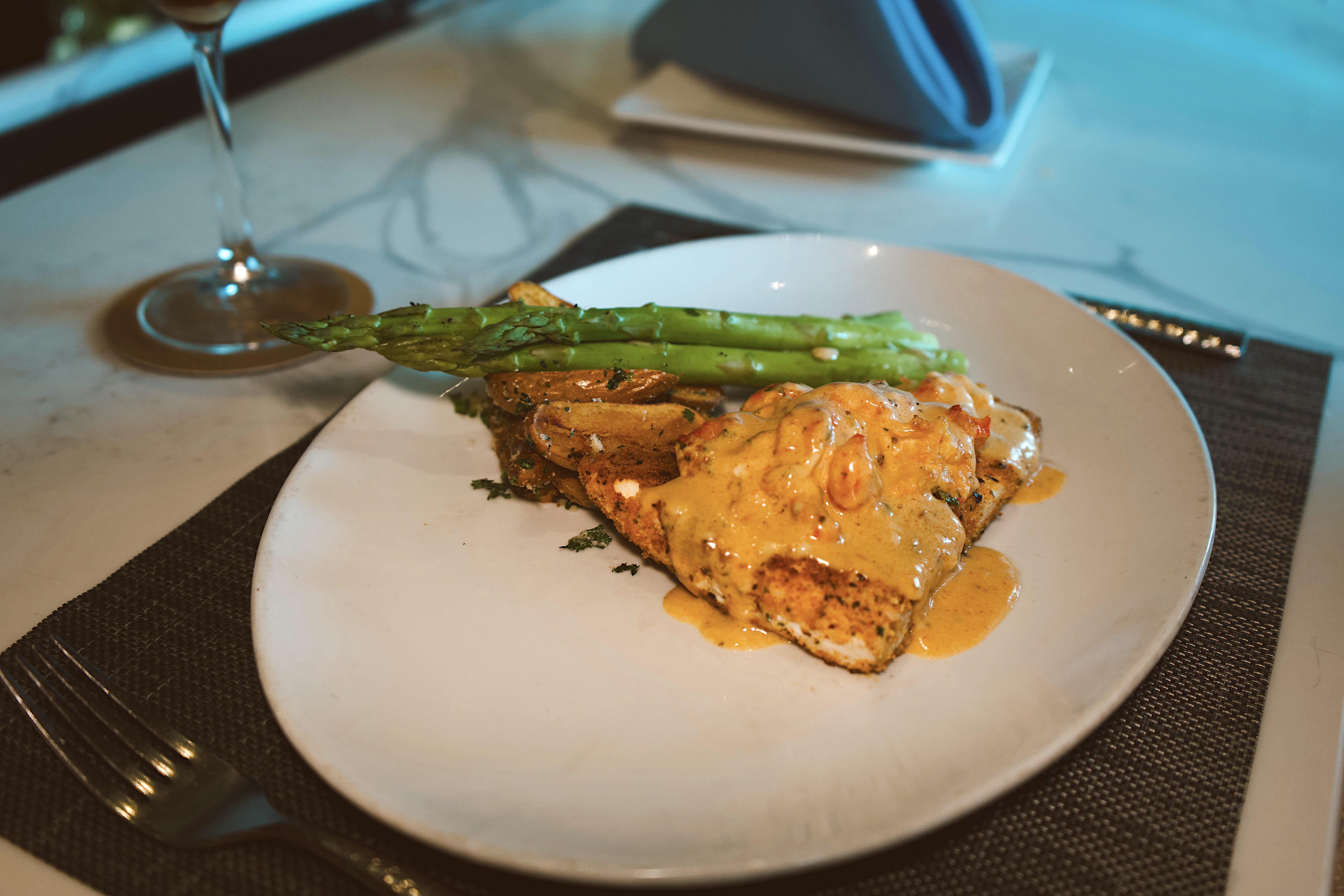 a plate of food on a table
