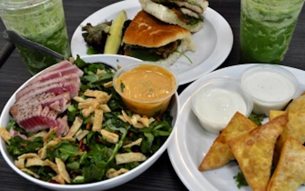 a plate of food on a table