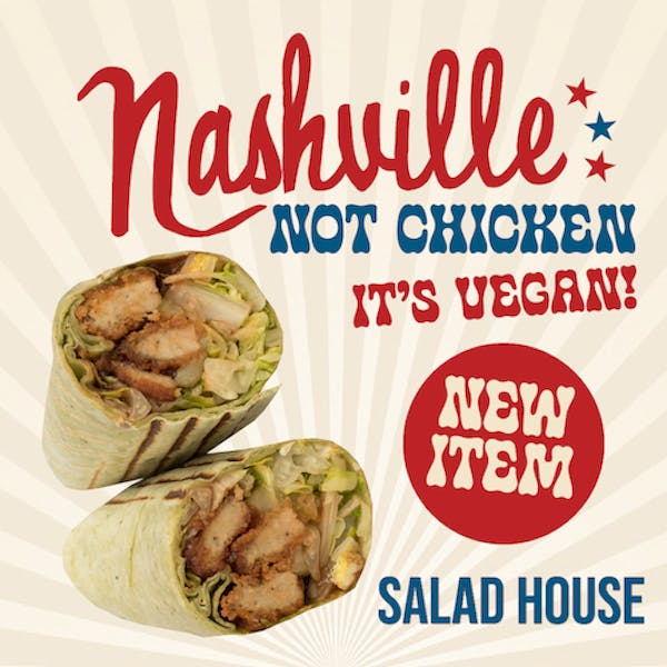 NEW! Nashville NOT Chicken Wrap The Salad House Health Food