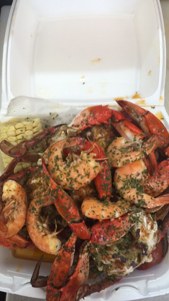 a tray of food on a plate