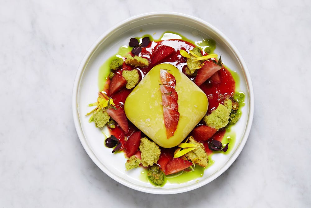 a plate of food on a table