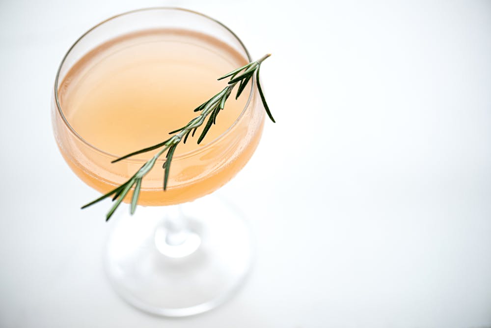 a glass vase on a table