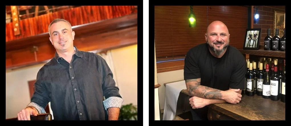 a collage of a man with tattoos