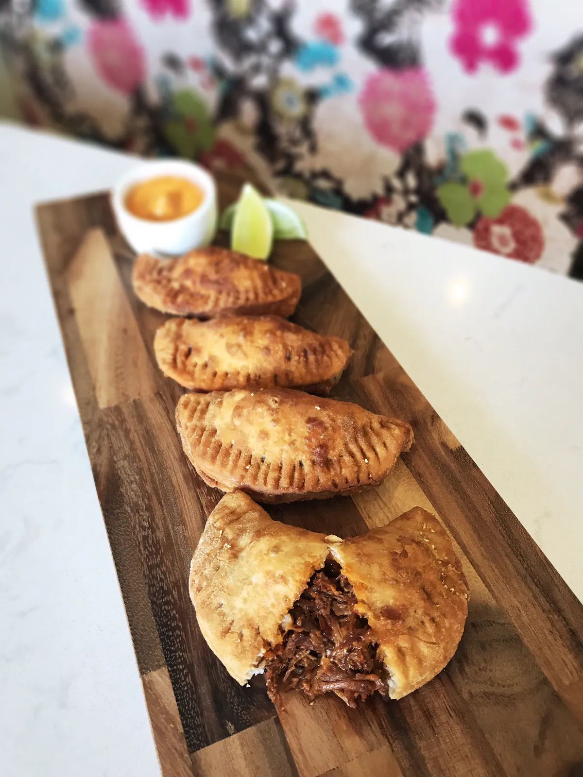 food on the cutting board