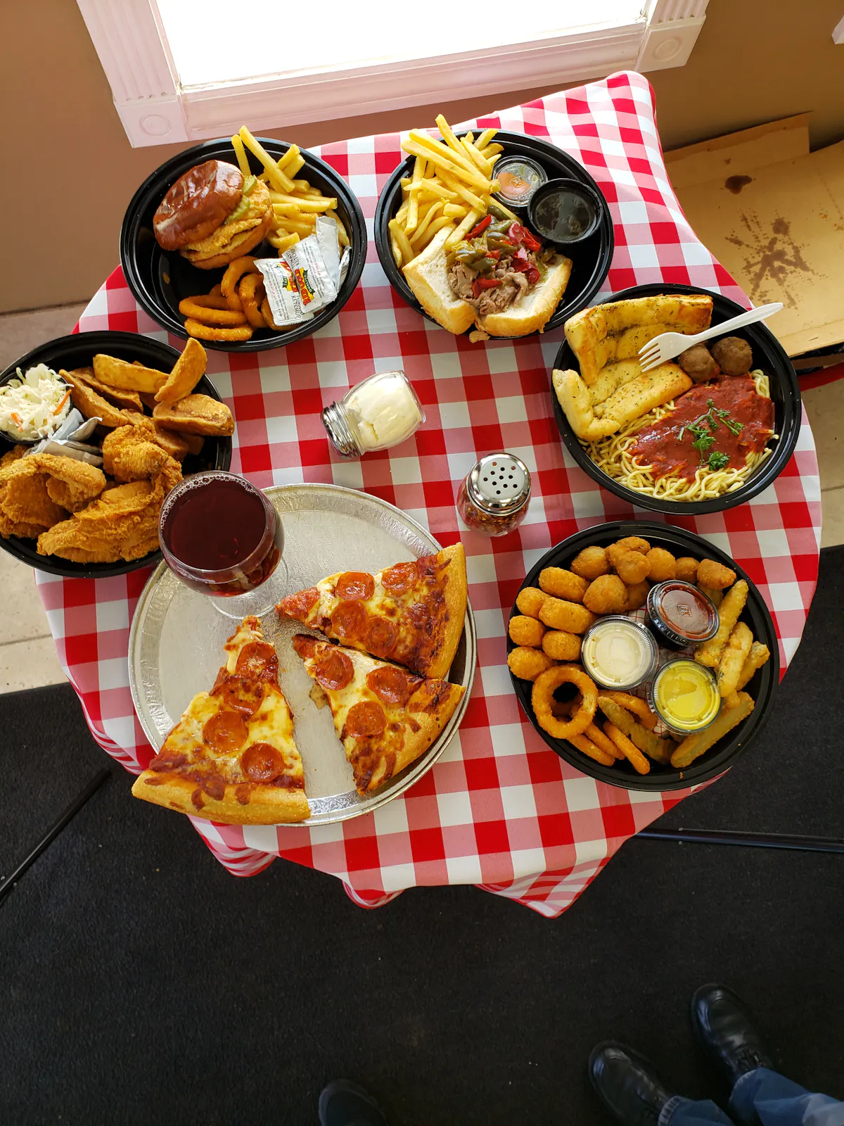 food on a table